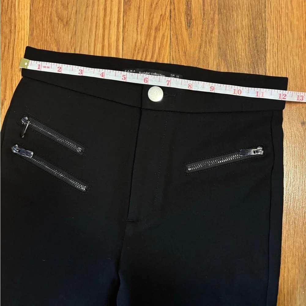 Zara Black Trousers with Unique Stitching